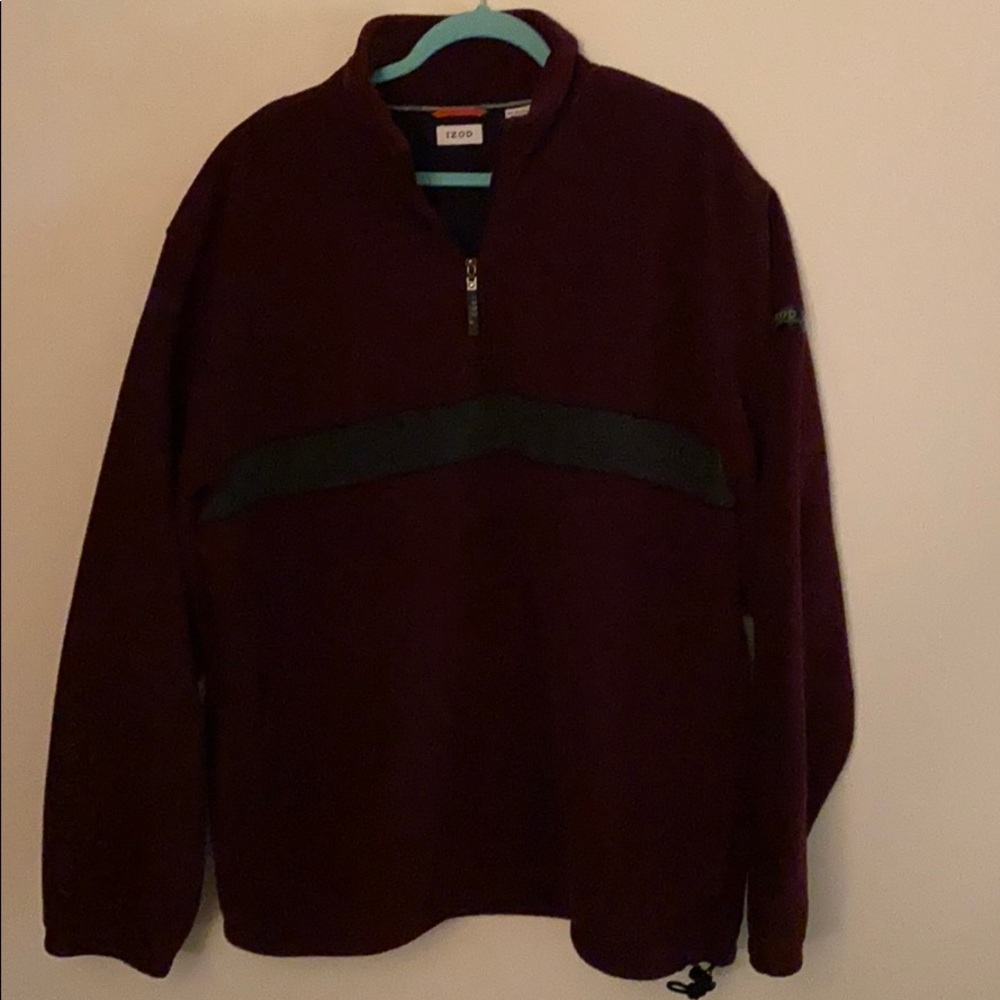 Men’s pullover fleece jacket burgundy